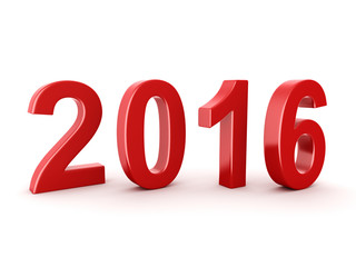3D rendering  2016 New Year digits