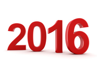 3D rendering  2016 New Year digits