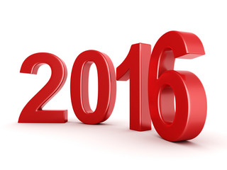3D rendering  2016 New Year digits