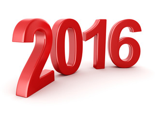 3D rendering  2016 New Year digits