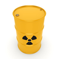 3D rendering radioactive barrel © apopium