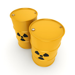 3D rendering radioactive barrels © apopium