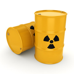 3D rendering radioactive barrels © apopium