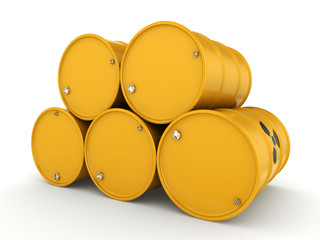 3D rendering radioactive barrels © apopium