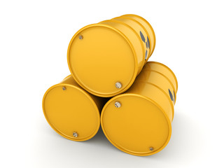 3D rendering radioactive barrels © apopium