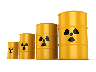 3D rendering radioactive barrels © apopium