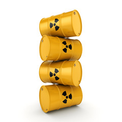 3D rendering radioactive barrels © apopium