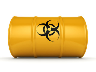 3D rendering biohazard barrel
