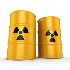 3D rendering radioactive barrels © apopium