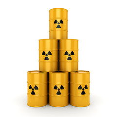 3D rendering radioactive barrels