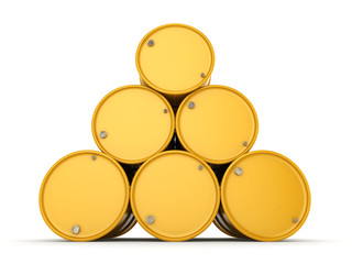 3D rendering radioactive barrels © apopium
