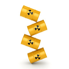 3D rendering radioactive barrels © apopium
