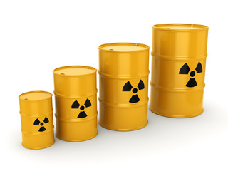 3D rendering radioactive barrels © apopium