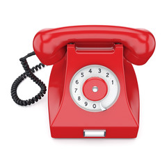 3D rendering old red phone