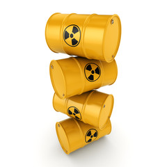 3D rendering radioactive barrels