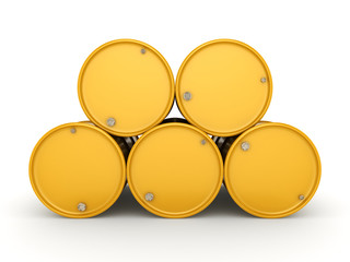 3D rendering radioactive barrels © apopium