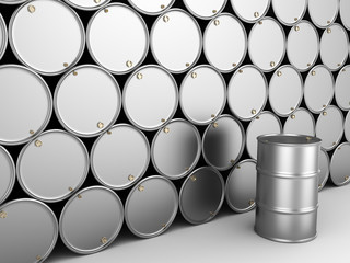 3D rendering aluminum barrel