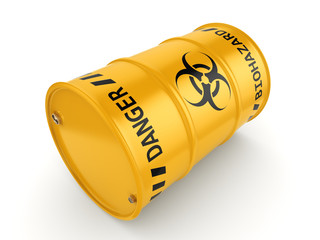3D rendering biohazard barrel