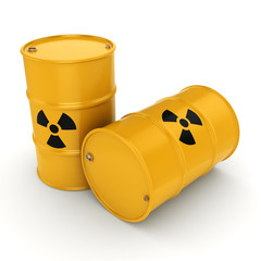 3D rendering radioactive barrels © apopium