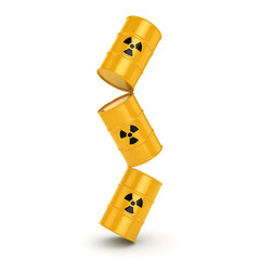 3D rendering radioactive barrels © apopium