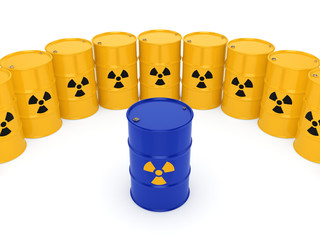 3D rendering radioactive barrels