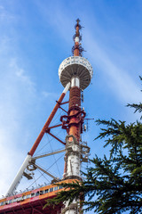 Fototapeta na wymiar Tbilisi TV tower on Mount Mtatsminda - Georgia