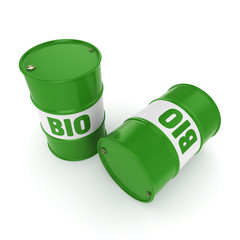 3D rendering barrel of biofuels