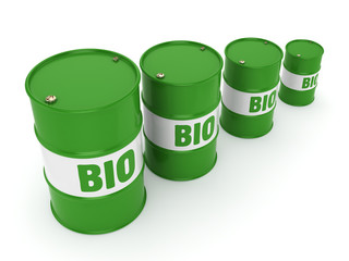 3D rendering barrel of biofuels