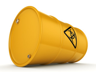 3D rendering biohazard barrel