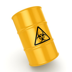 3D rendering biohazard barrel