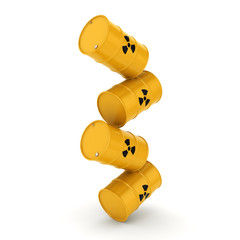 3D rendering radioactive barrels © apopium