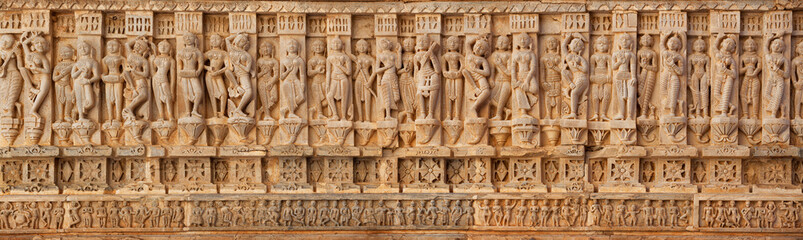 Carving on the walls of an ancient temple (Hindu)