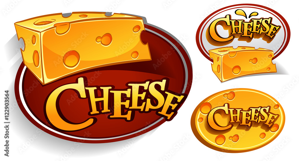 Wall mural Logo designs with cheese