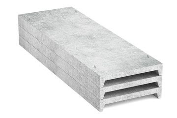 heap of concrete slabs, 3D rendering