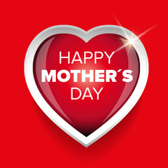 Happy Mothers Day vector heart