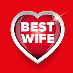 Best Wife vector heart