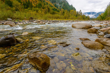 Majestic mountain river in Canada.