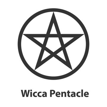Icon of Pentacle or Pentagram symbol. Wicca religion, occult sign