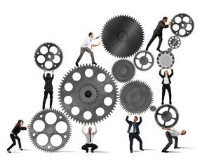 Teamwork of businesspeople