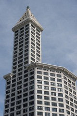 Low angle view of a skyscraper, Smith Tower, Pioneer Square, Sea