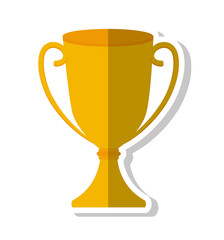 trophy winner championship isolated vector illustration design