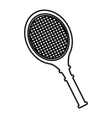 racket tennis sport equipment icon vector illustration design