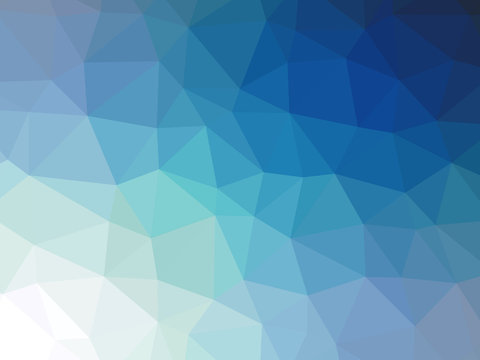 Blue white gradient abstract polygon shaped background