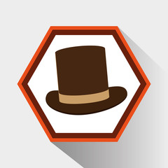 Hat icon. Hipster style fashion and vintage theme. Colorful design. Vector illustration