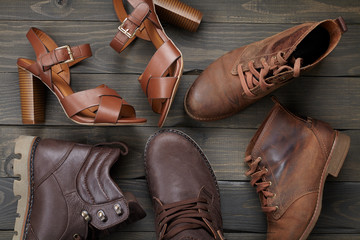 brown shoes