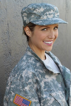 Military Caucasian Army Woman