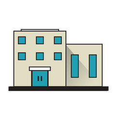 Building with windows icon. Architecture city and urban theme. Isolated design. Vector illustration