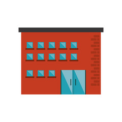 Building with windows icon. Architecture city and urban theme. Isolated design. Vector illustration