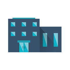 Building with windows icon. Architecture city and urban theme. Isolated design. Vector illustration