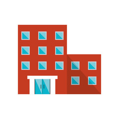 Building with windows icon. Architecture city and urban theme. Isolated design. Vector illustration